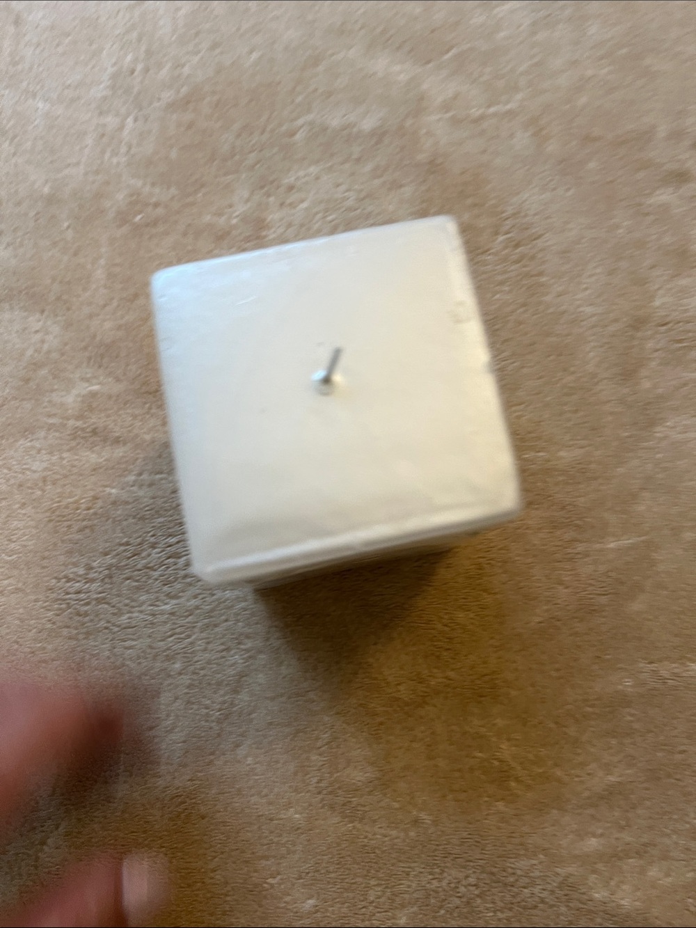 White Square Decorative Candle - Unbranded